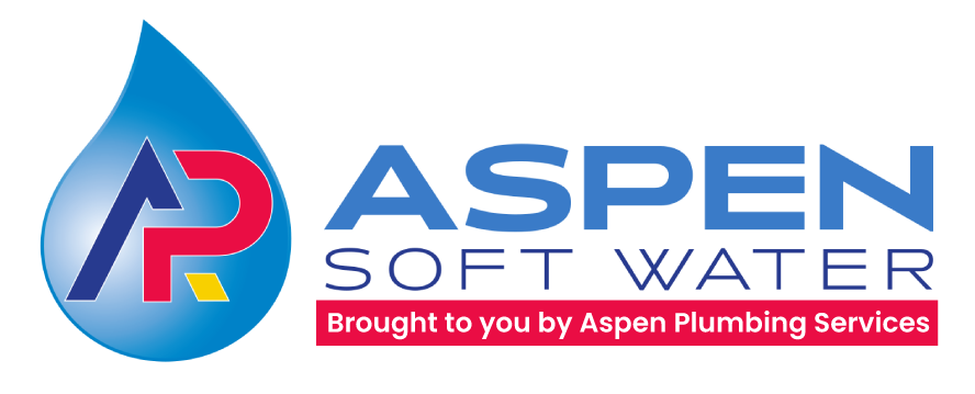 Logo of Aspen Soft Water, indicating the brand is associated with home heating and cooling and drain services.