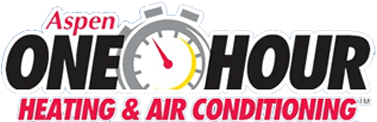 Logo of aspen one hour heating & air conditioning.